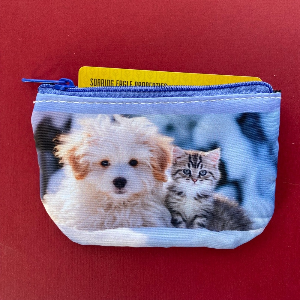 Goanna Art hand made coin pouch top zip
Photo of puppy and kitty - Picture 4 of 5